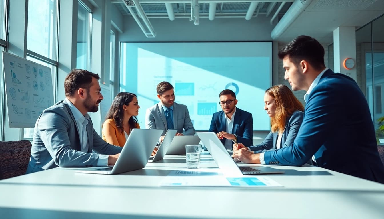 Explore managed it services near me with a professional team in a modern office environment.