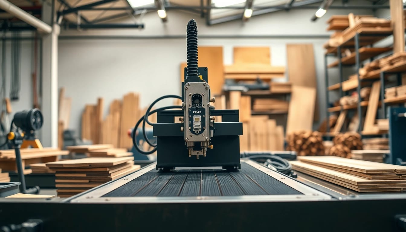 Engaging display of cutting equipment in a modern workshop, showcasing precision and craftsmanship.