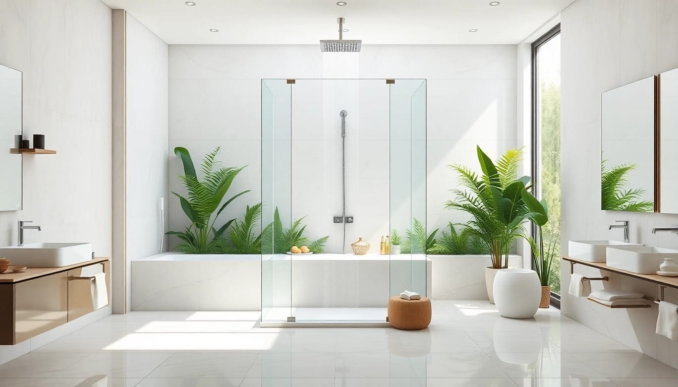 Experience elegant showers Australia in a modern bathroom with a sleek, frameless design.