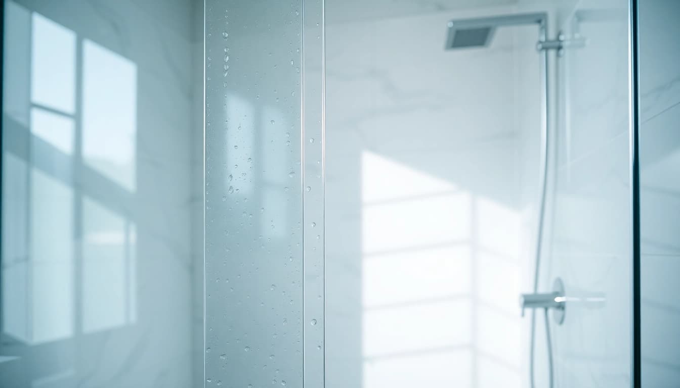 Meticulously crafted paroi de douche in a modern bathroom design, showcasing elegance and functionality.