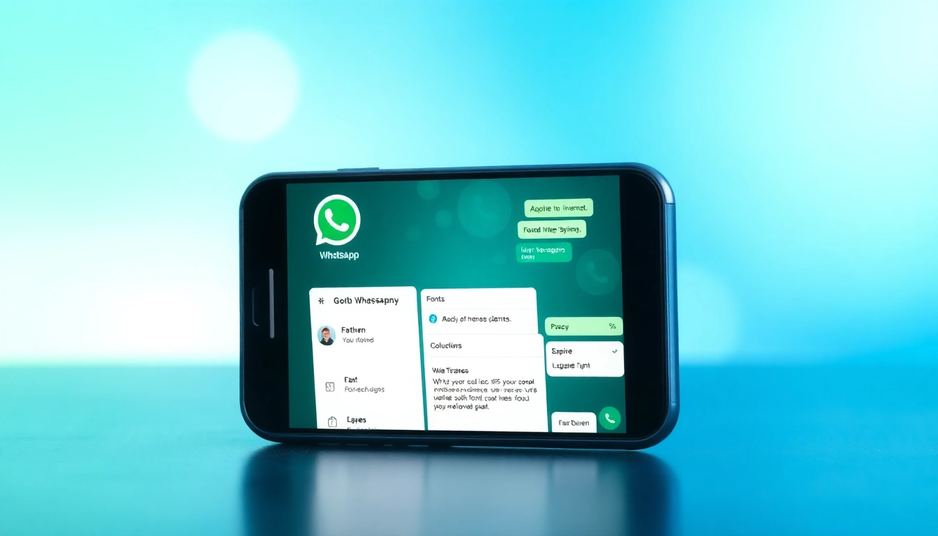 Explore unique features of gbwhatsapp on a modern smartphone interface.