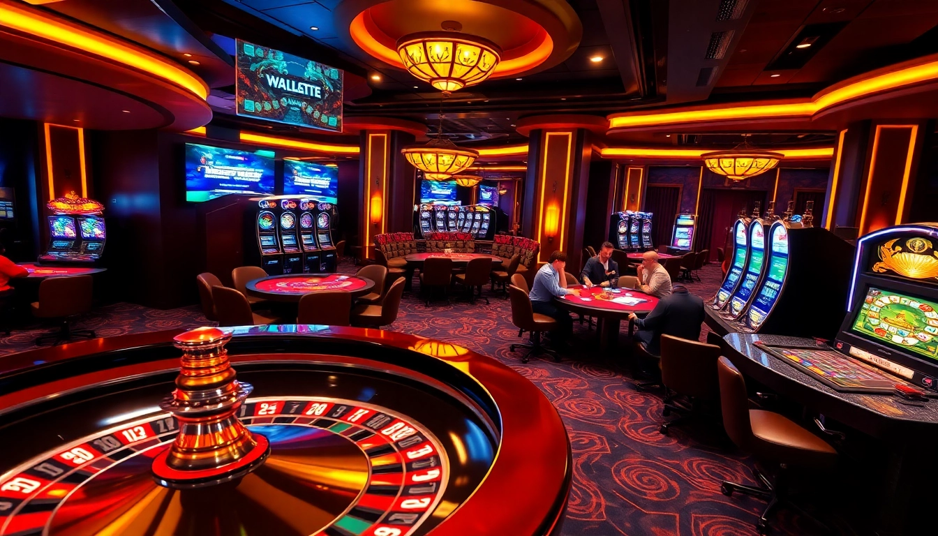 Dynamic casino scene showcasing hidden wiki 2026 links amid vibrant gaming activity.