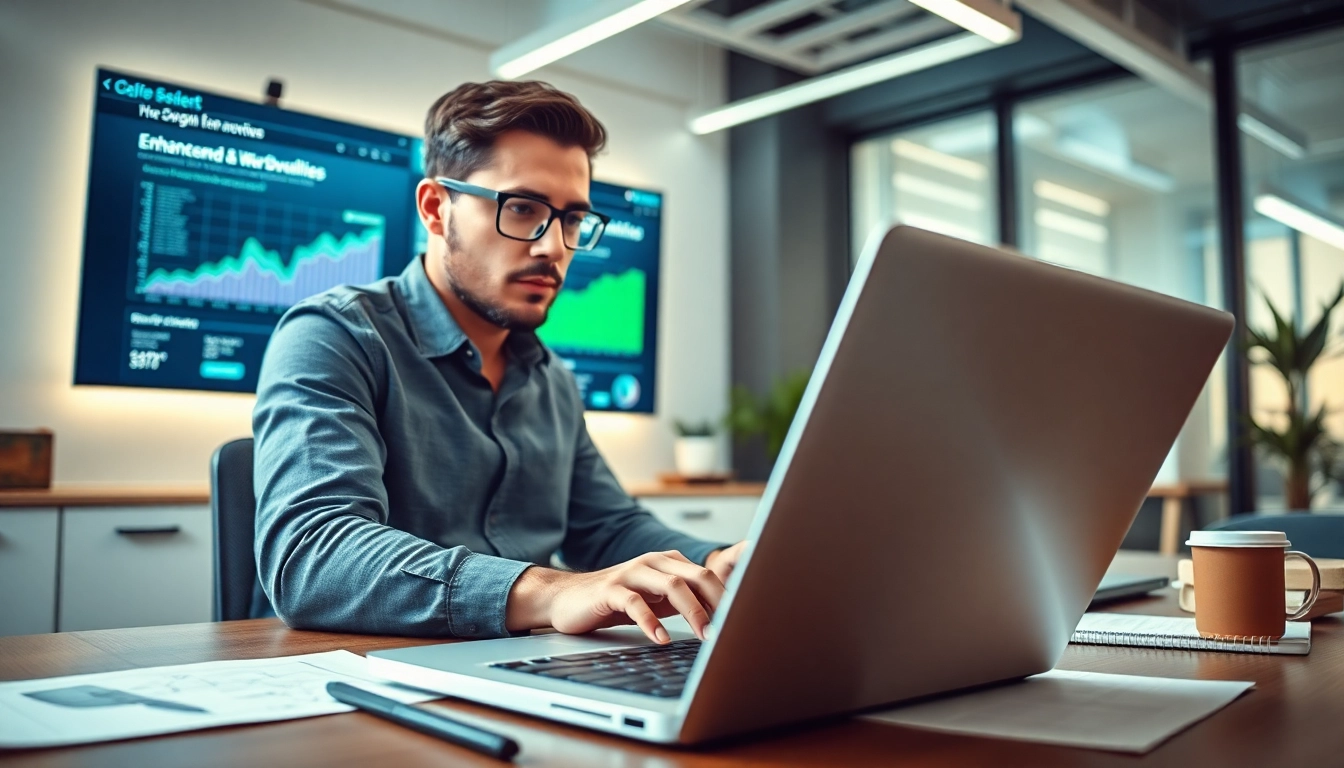 Offering responsive wordpress services from a dedicated developer in a modern office.