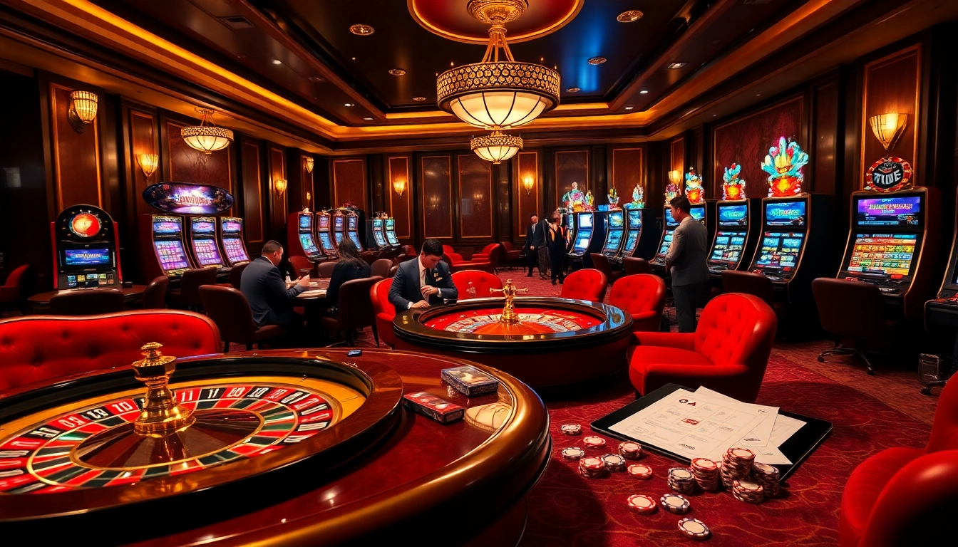 Vivez l'excitation du meilleur casino en ligne avec des parties de poker intenses à une table de jeu luxueuse.
