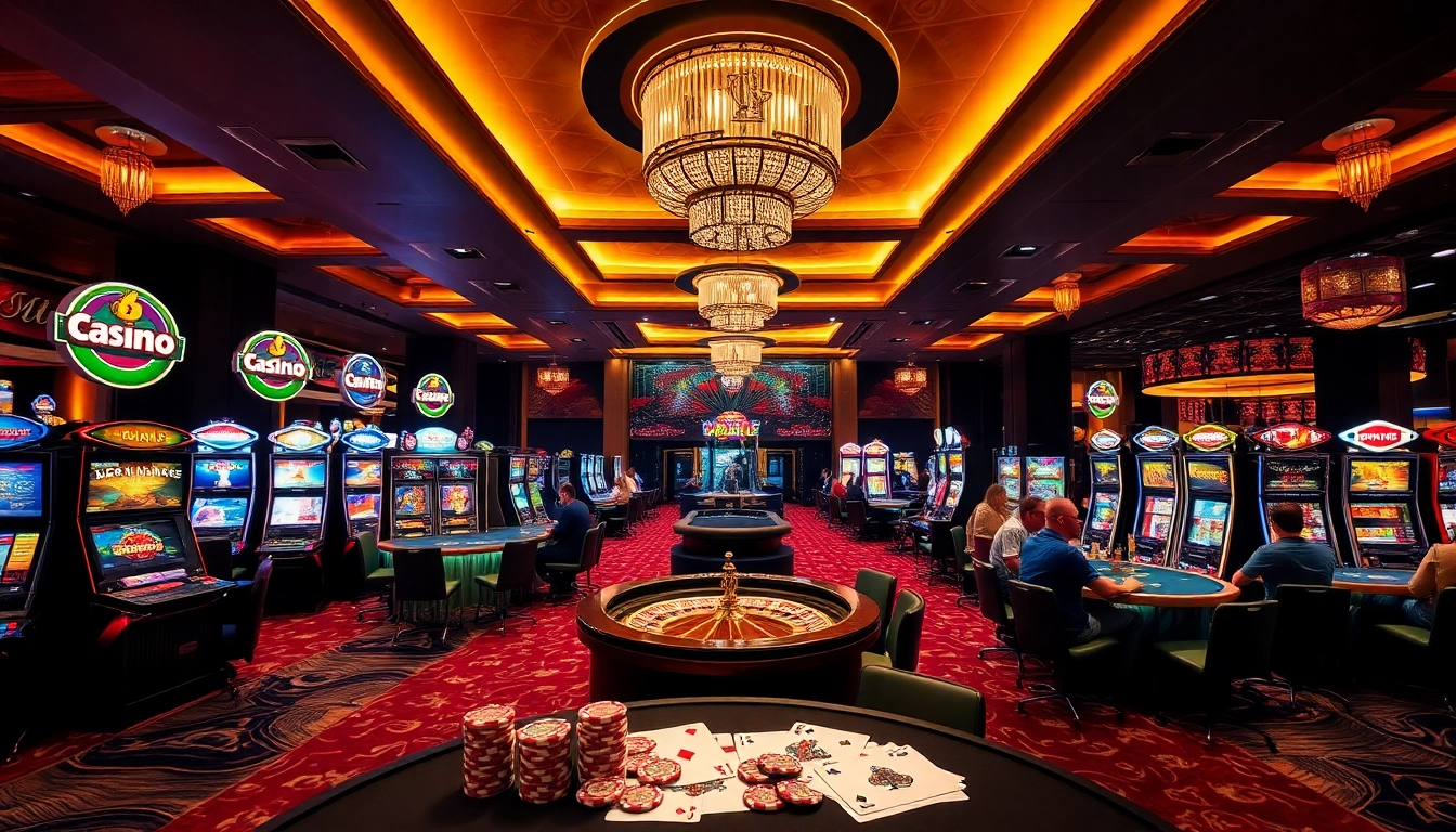 Découvrez l'excitation du meilleur casino en ligne avec des scènes de jeux vibrantes mettant en avant le poker et la roulette.