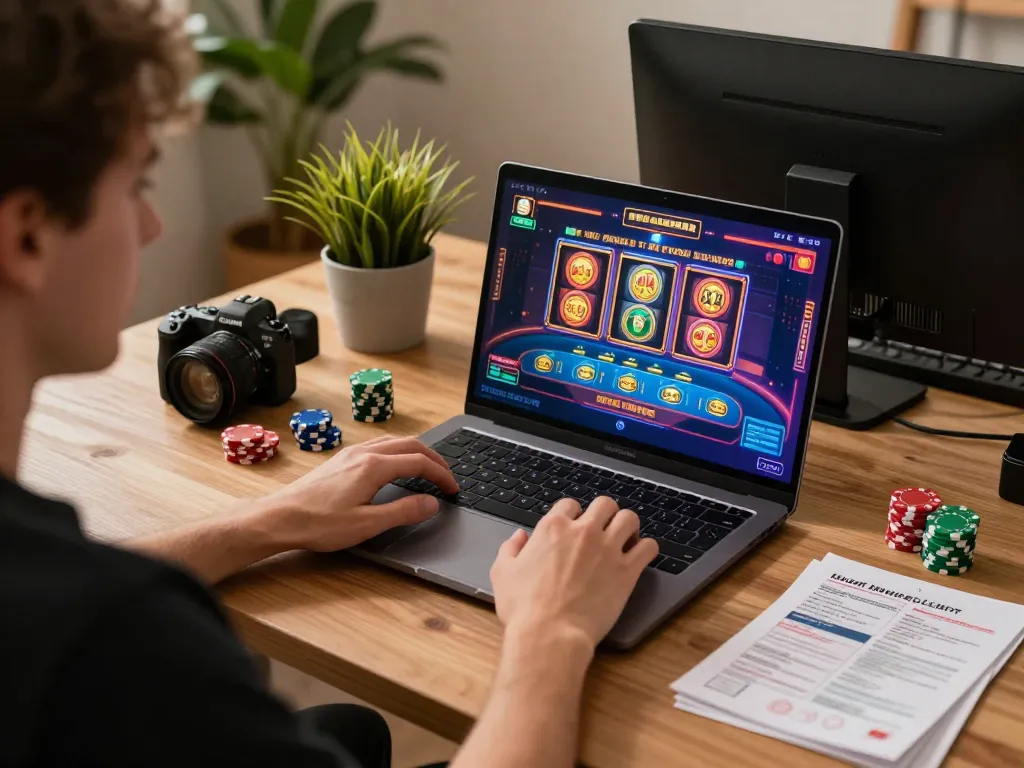Engage with tr88 com through an immersive online gaming setup showcasing vibrant slots and strategic elements.