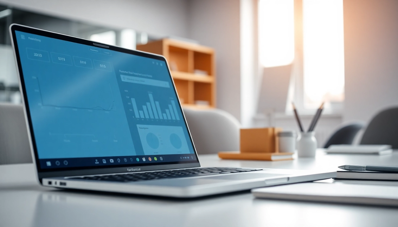 Enhance your workflow with innovative order processing software on a laptop in a modern workspace.