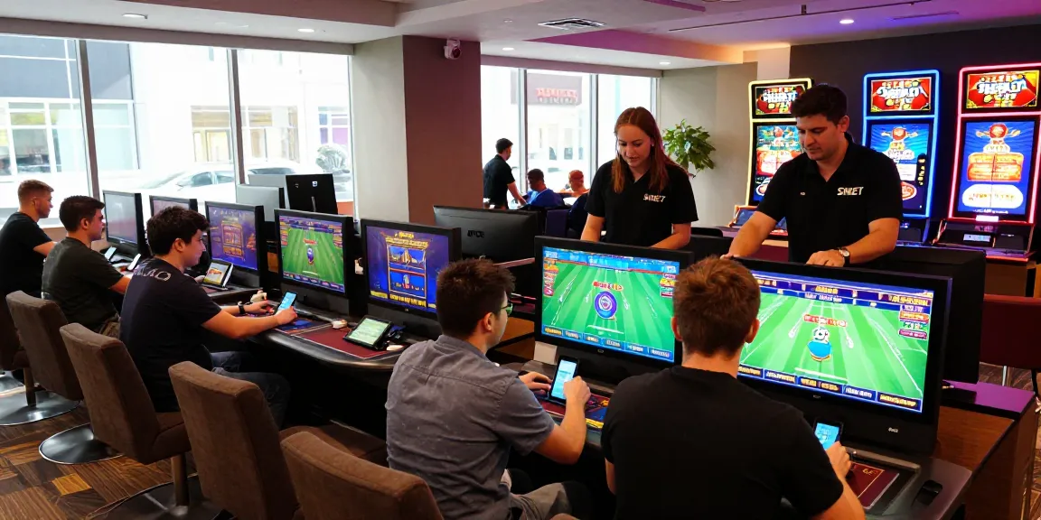 Dynamic gaming experience on trang chủ shbet with players enjoying casino games and sports betting