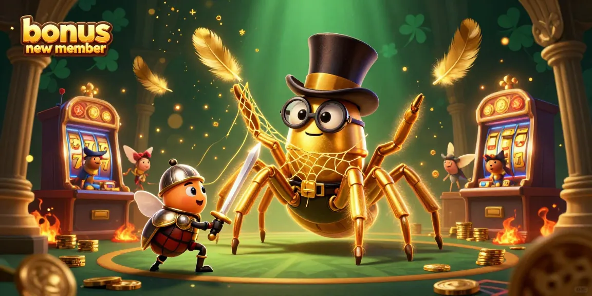 Win big with bonus new member promotions in this exciting casino illustration!