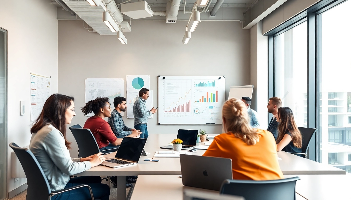 Opracowywanie strategii SEO i marketingu rankingo w nowoczesnym biurze.