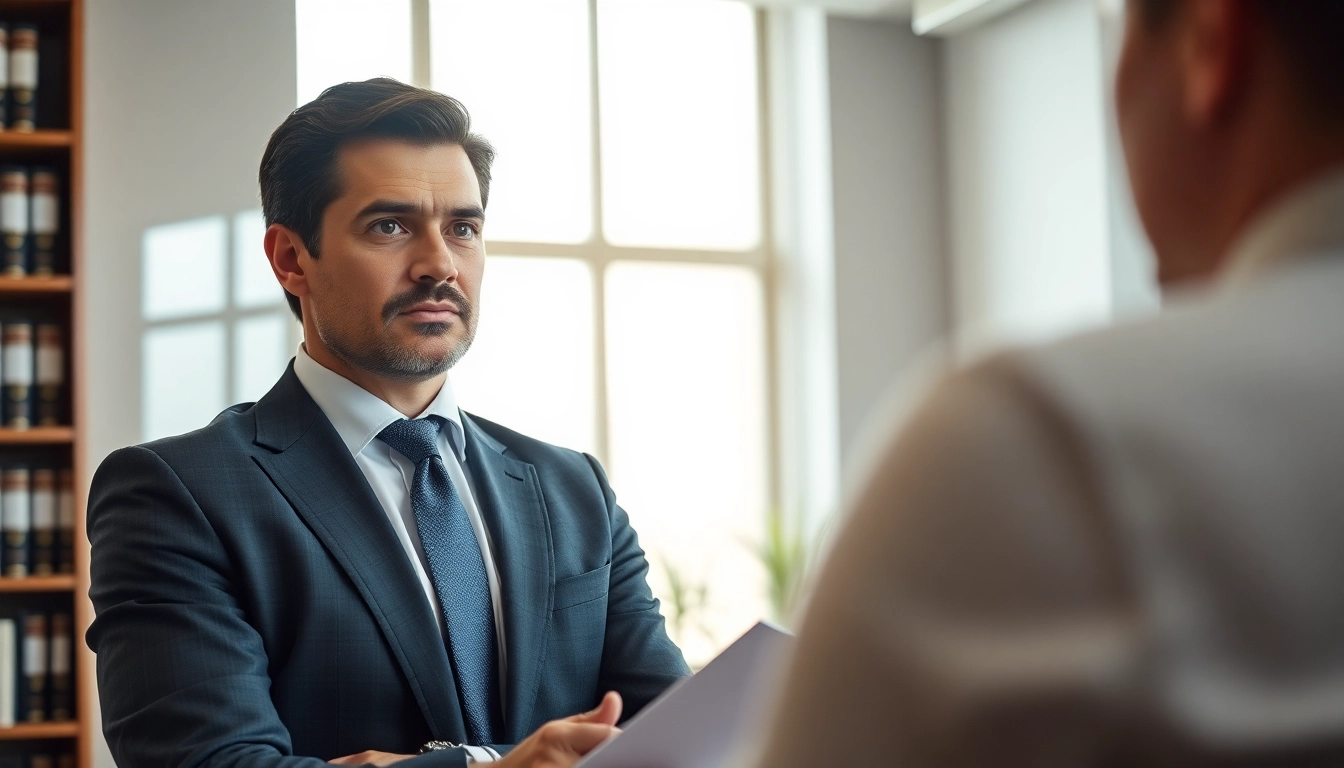 Consultation with a Manassas Personal Injury Lawyer showcasing professionalism and empathy.