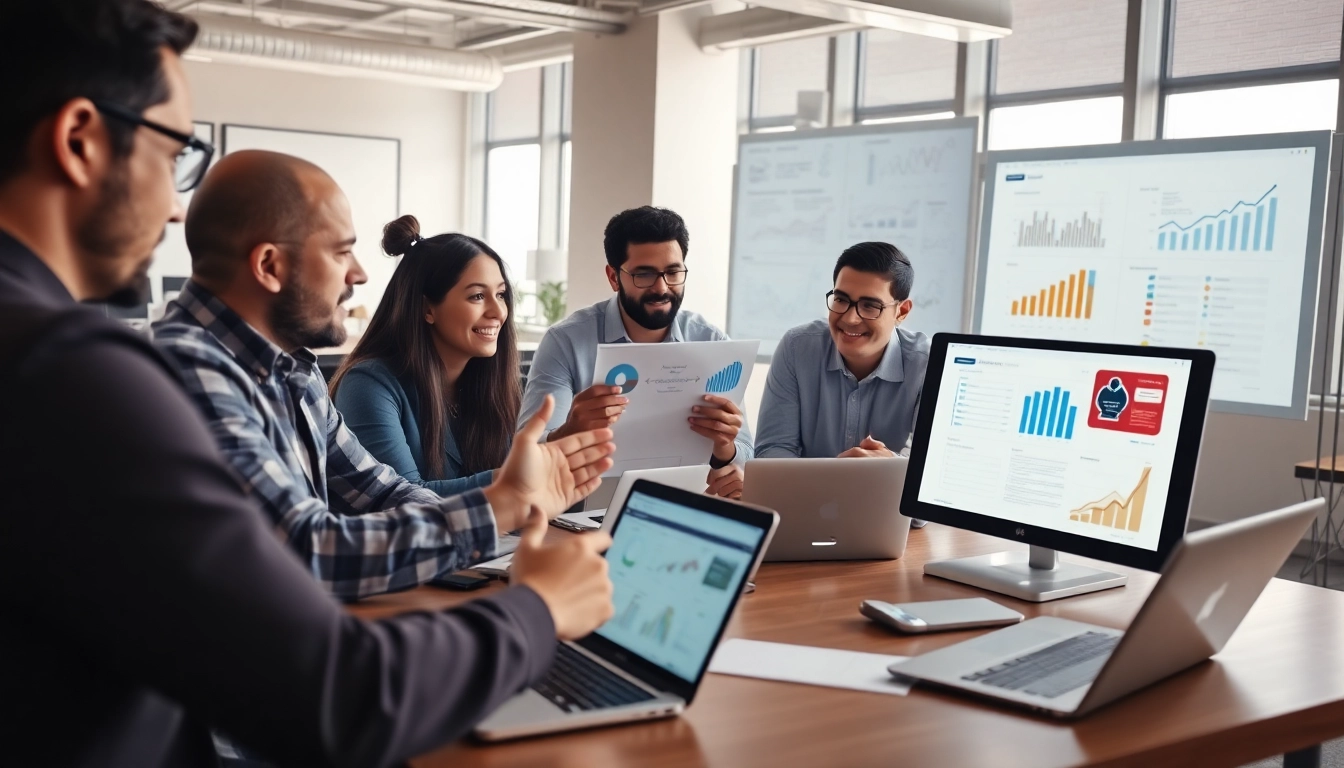 Boost your strategy with google ads edmonton insights through teamwork and analysis in a modern office.