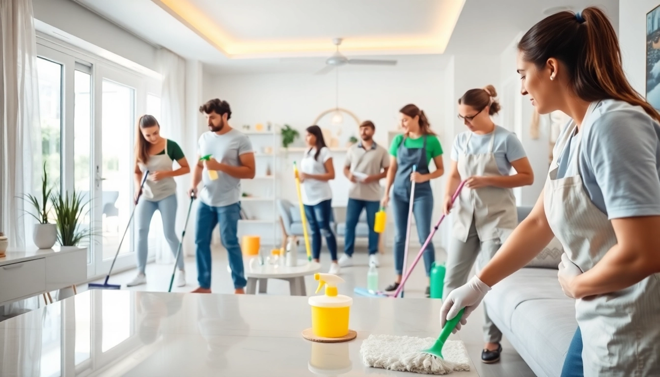 Cleaning services calgary team doing deep cleaning in a modern home environment.