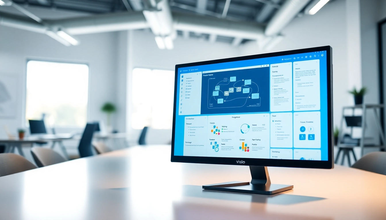 Visual representation of Vislio's interface enhancing productivity in a modern workspace.