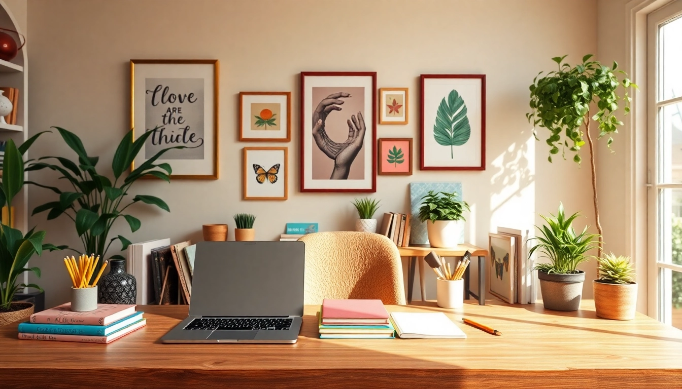 Showcasing the essence of a UK Lifestyle Blog with a cozy, stylish home office.