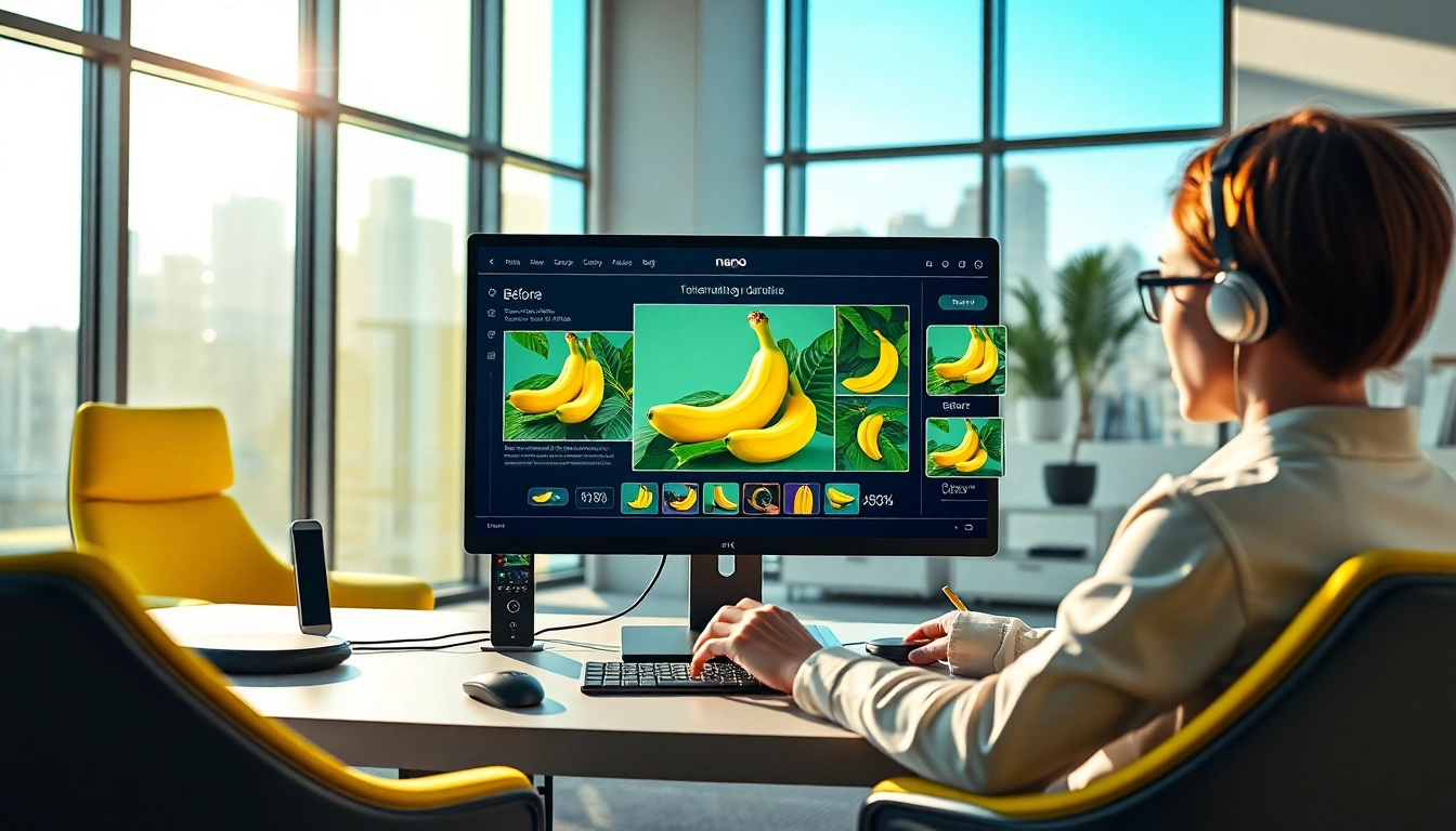 Transform your images effortlessly with nano banana pro in a modern tech workspace.