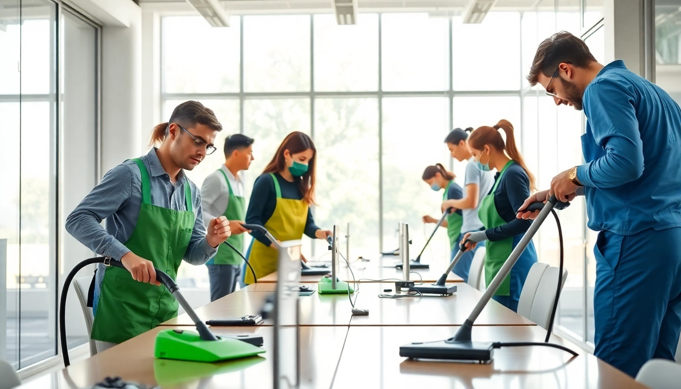 Cleaning services near me provided by a professional team in a modern office setting.