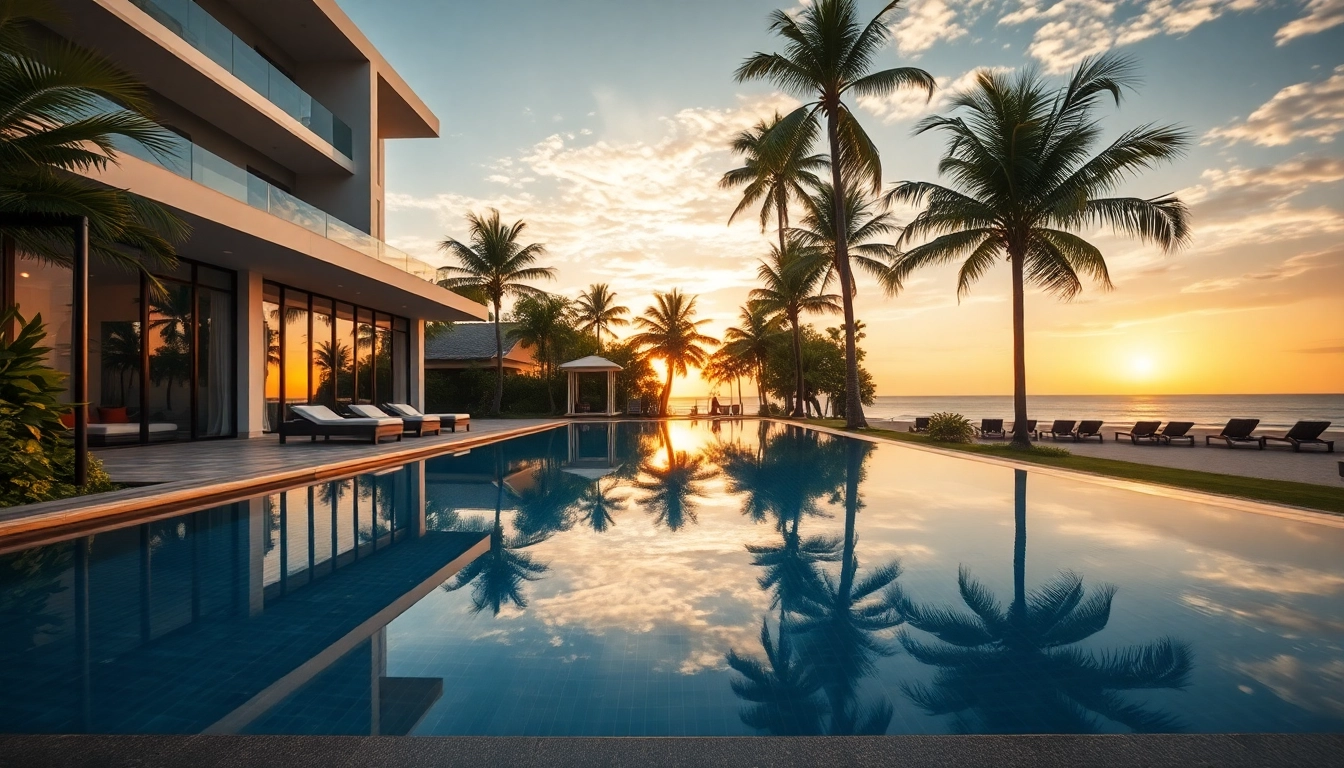 Discover a stunning property Pattaya overlooking the ocean with a modern design and serene pool.