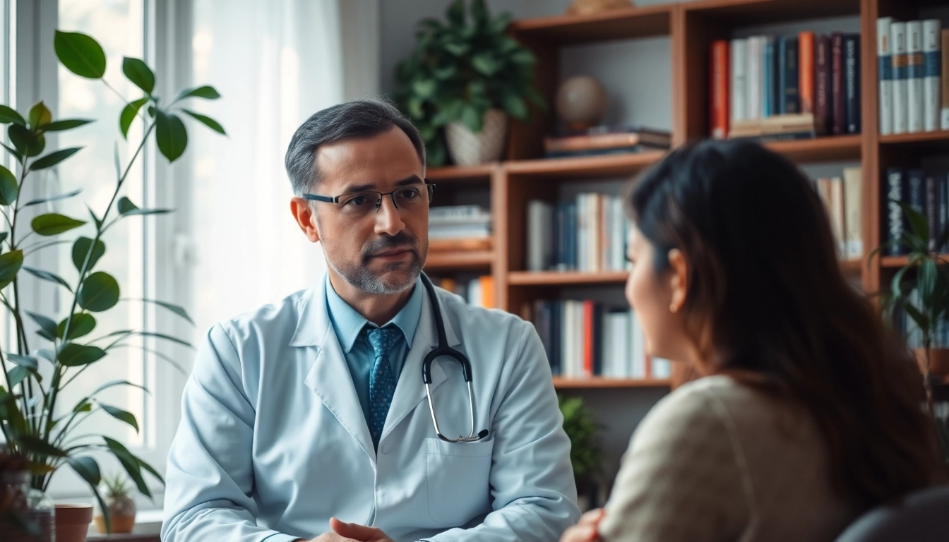 Engaging psychiatrist providing personalized psychiatry care India in a calm office environment.