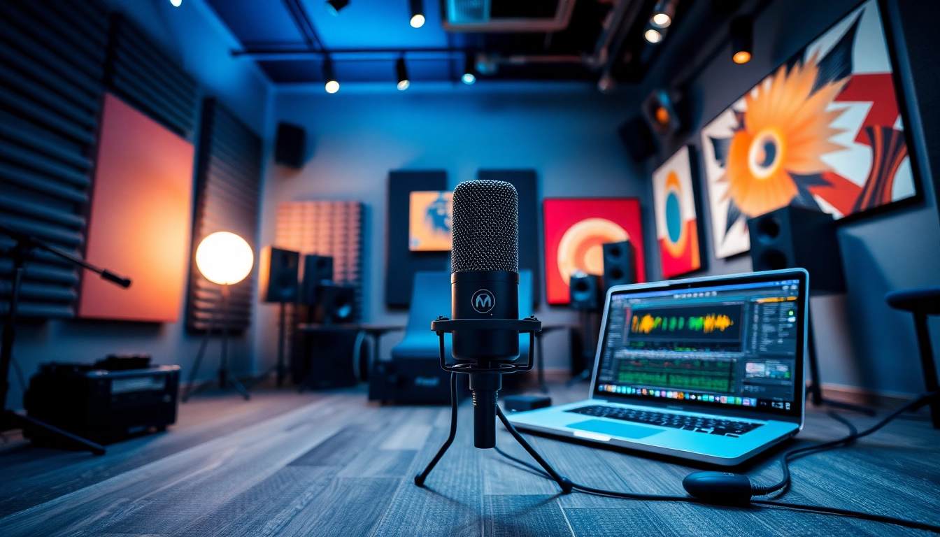 MV 88 microphone showcased in a modern studio setting with sleek audio equipment.