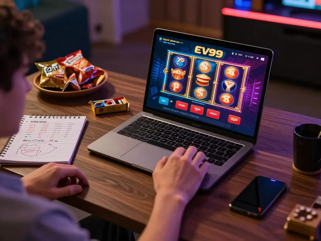 Player exploring EV99 online casino platform with engaging gameplay and betting strategies.