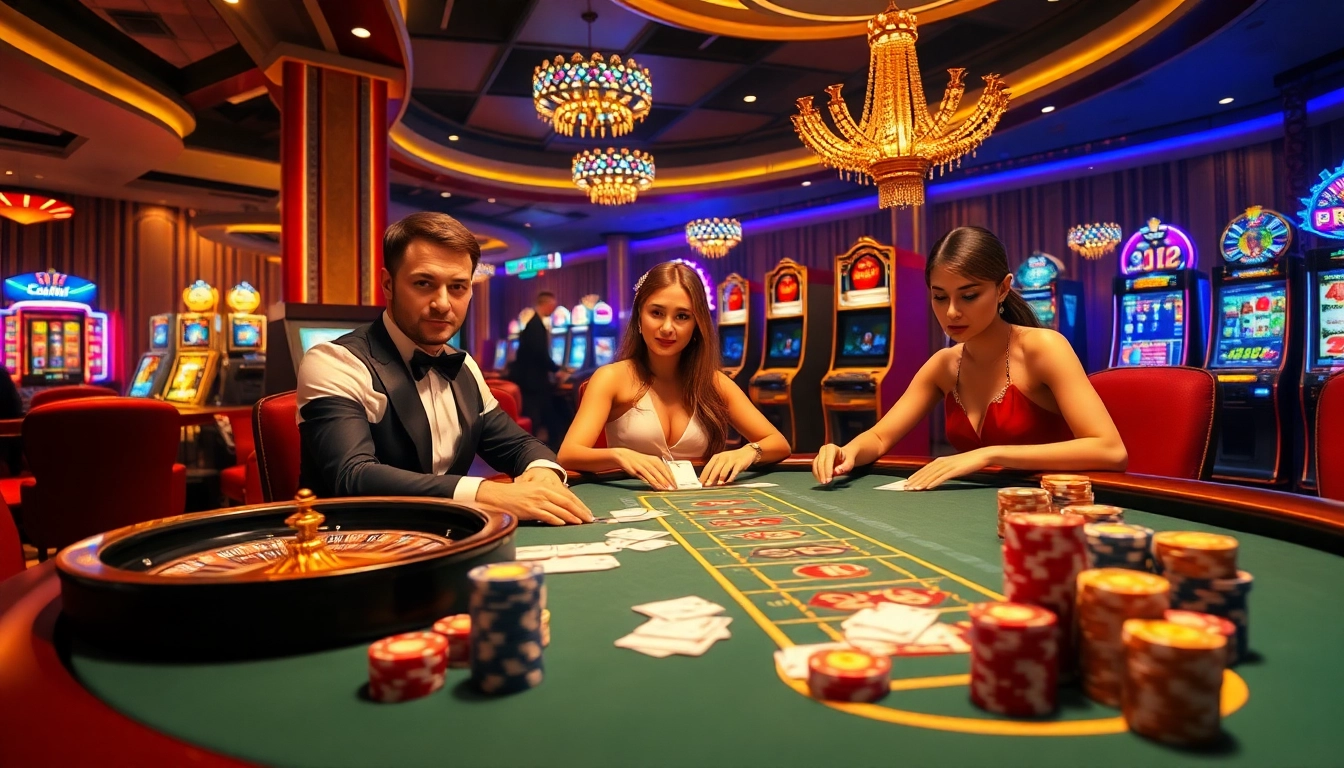 Vivez l'adrénaline du meilleur casino en ligne à une table de poker somptueuse avec un gameplay vibrant.