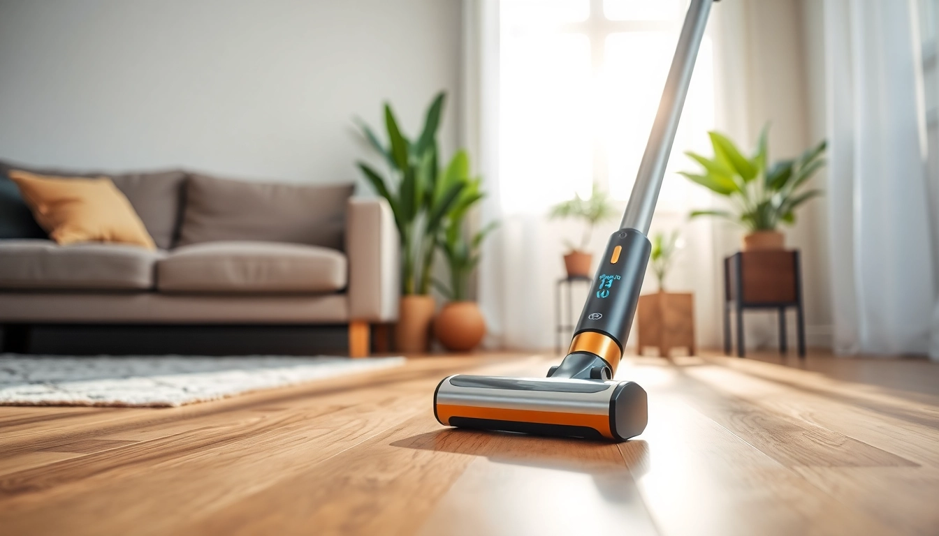 Using the best cordless vacuum seamlessly on a wooden floor in a sunlit living room.