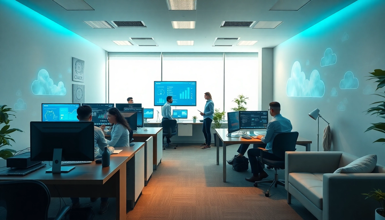 Managed IT Services Tampa team collaborating in a modern office environment.