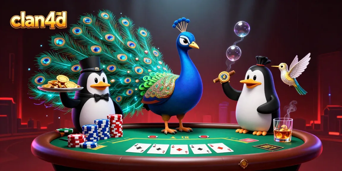 Experience the thrill of the clan4d casino with a vibrant scene featuring engaging poker elements and dynamic characters.