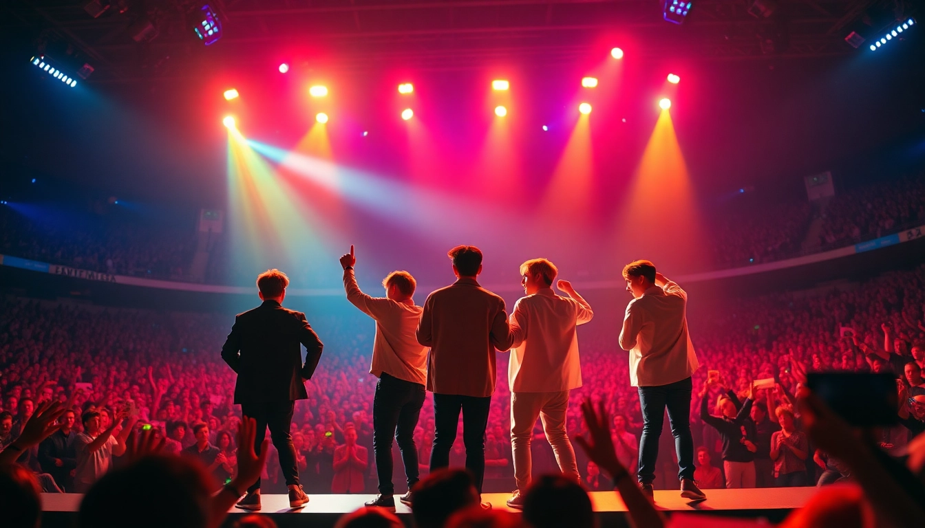 BTS performing live on stage, showcasing energy and excitement of the latest bts news.