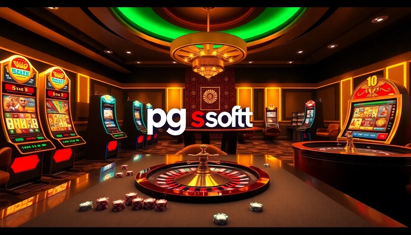 Experience dynamic gameplay with pg soft games featured in a luxurious casino setting.