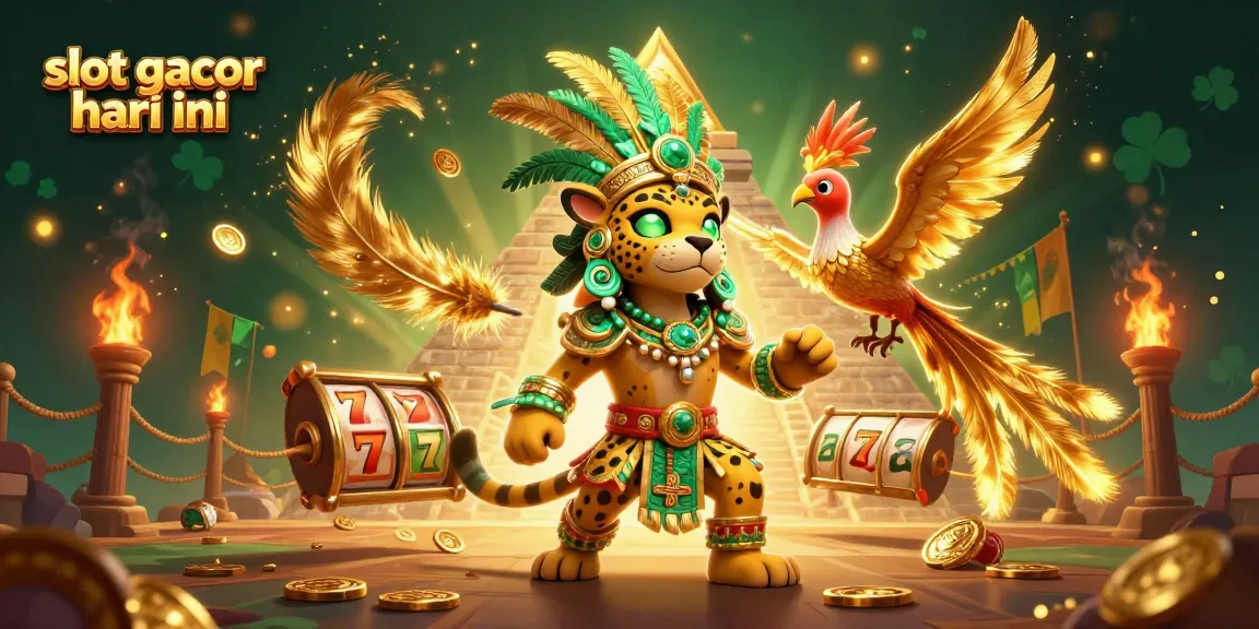 Spin the reels at slot gacor hari ini with a vibrant Mayan-themed 3D scene filled with winning symbols.