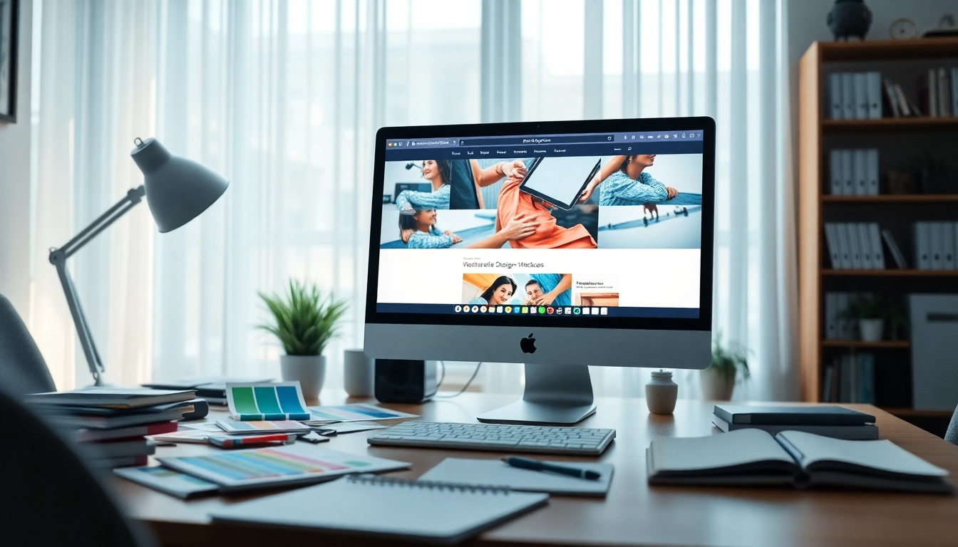 Showcase of Web Design Hereford tools for creating modern websites, including sketches and computer mockups.