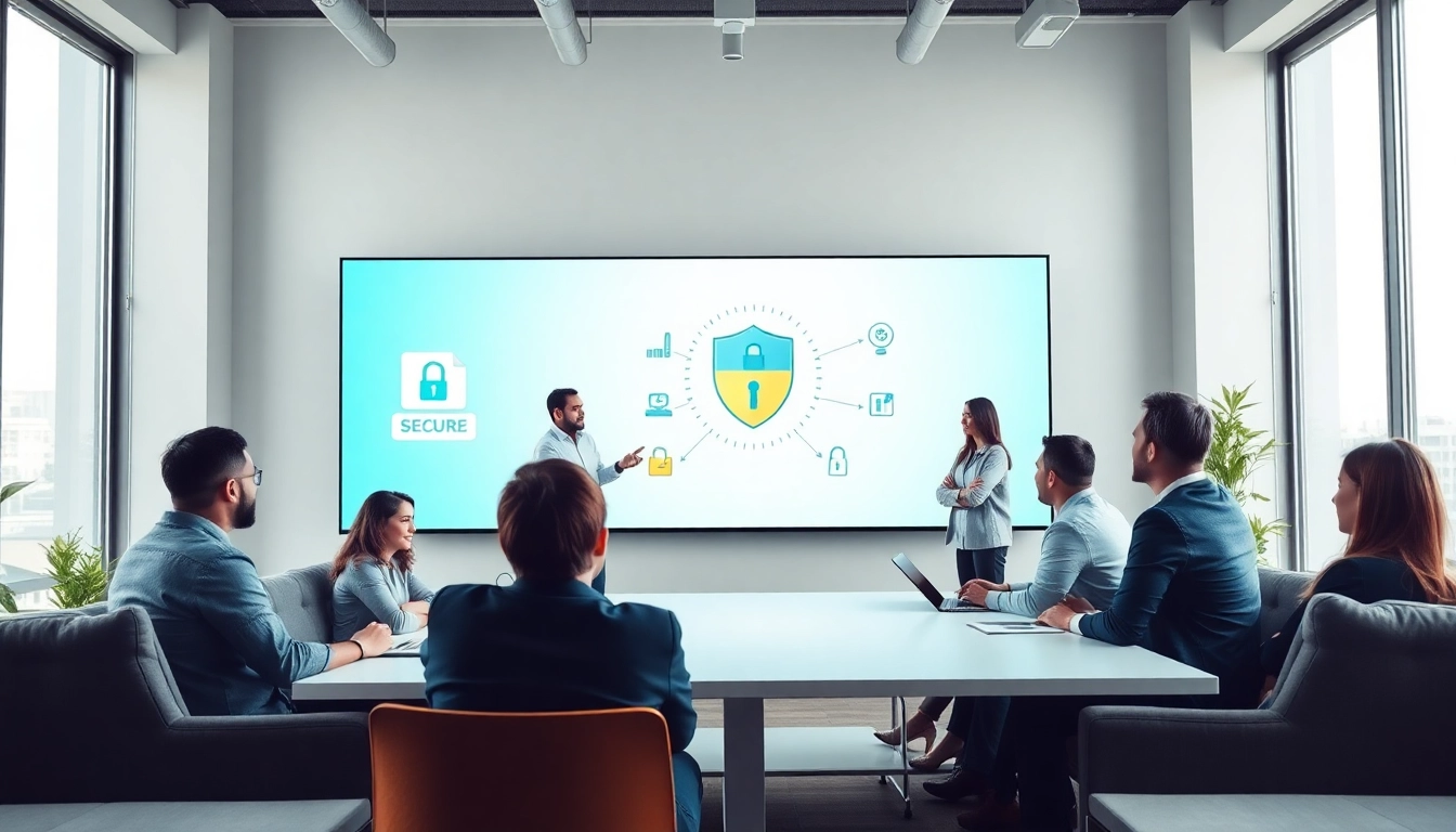 Collaboration on a secure link sharing platform in a modern workspace.