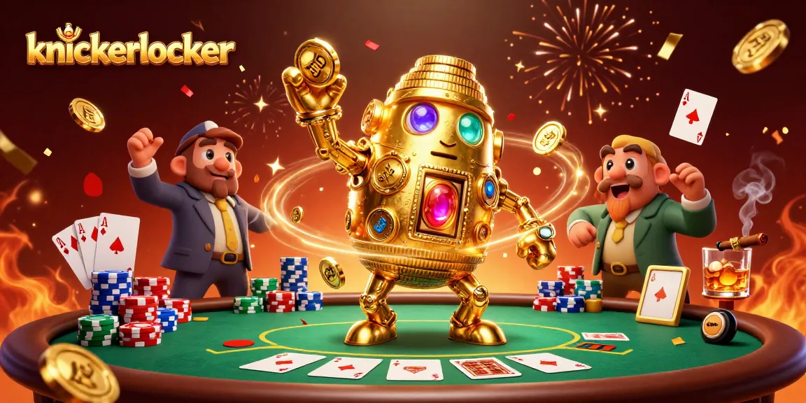 Experience the excitement of knickerlocker in a vibrant casino scene with engaging poker elements and dynamic characters.