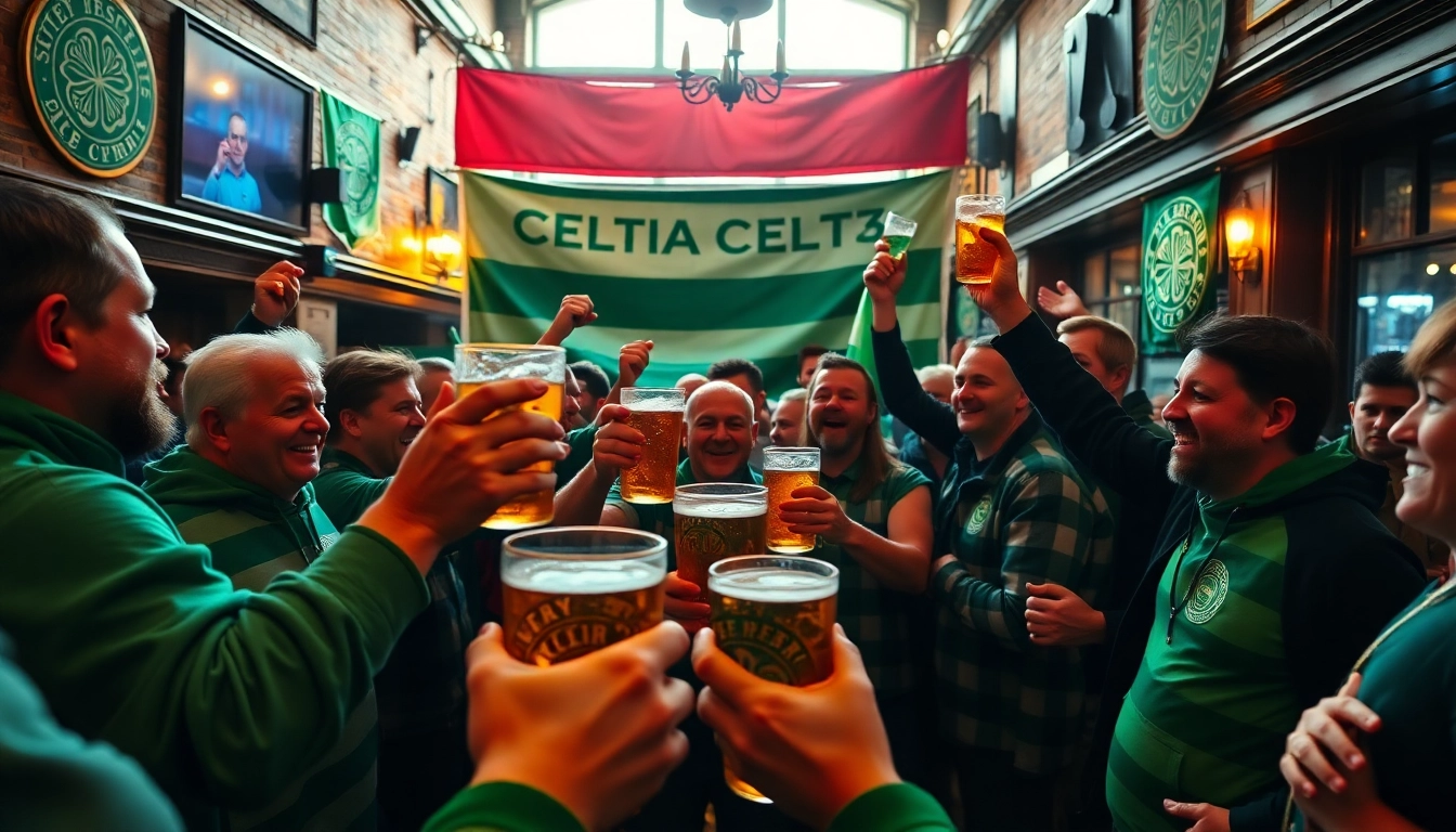 Gemeinschaftliche Feier von csc hamburg im Pub mit enthusiastischen Fans.