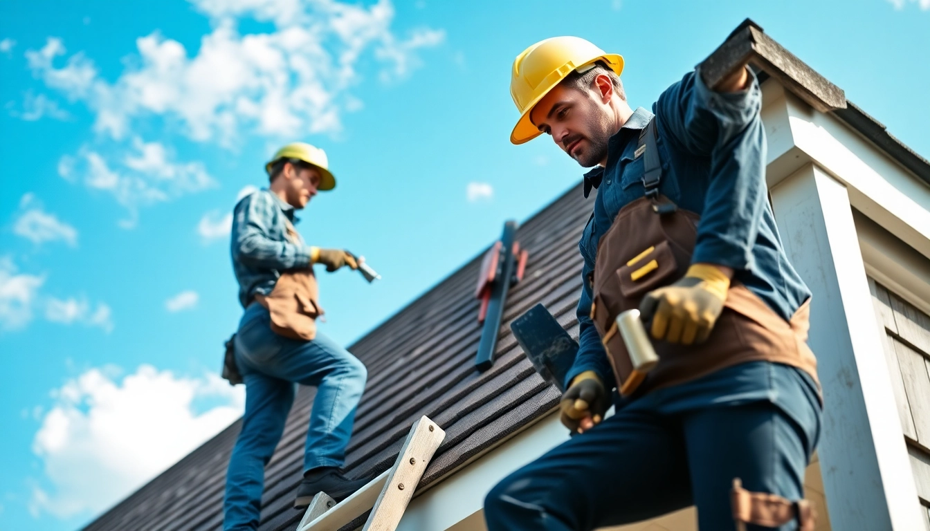 Roof repair expert inspecting a residential roof soaked in natural light.