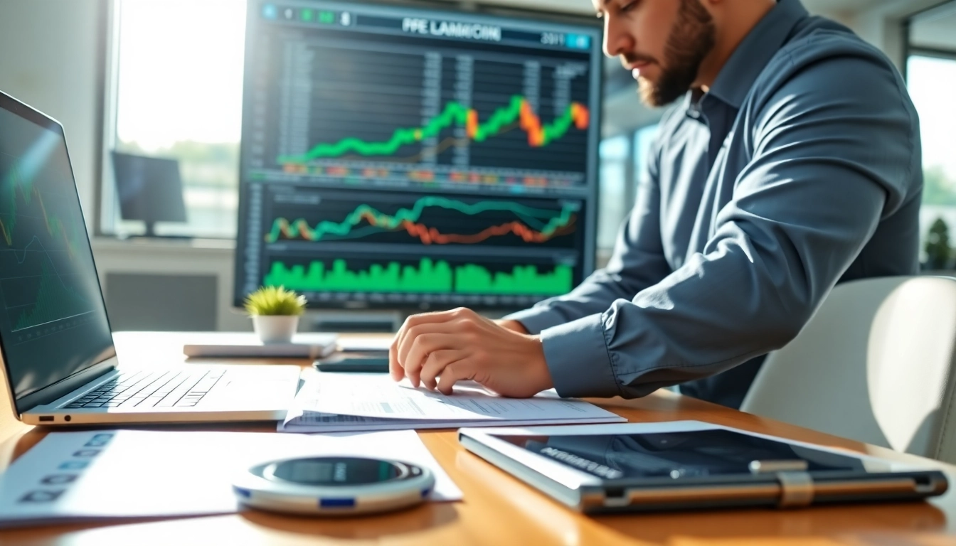 Analyze DE stock price trends with financial graphs and data in a focused environment.