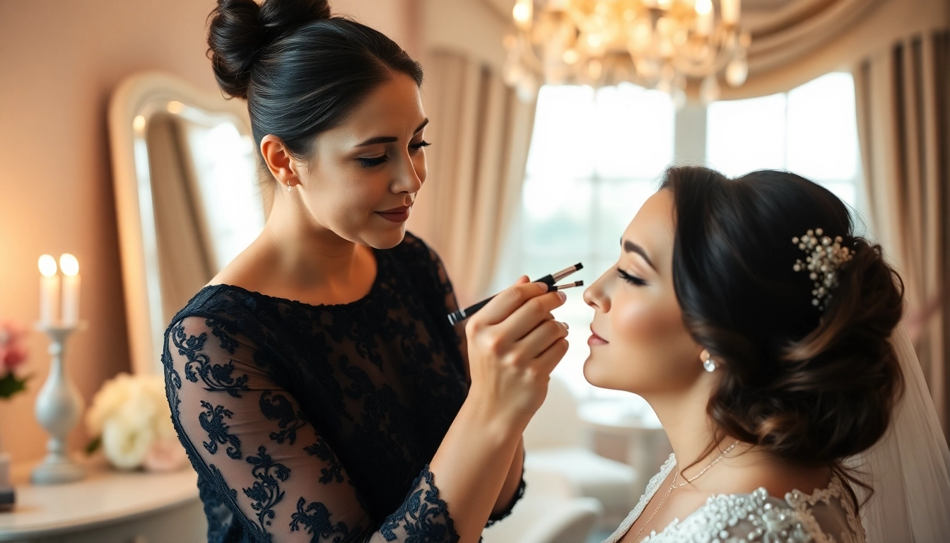 Watch a Northern Virginia makeup artist skillfully apply bridal makeup for a beautiful wedding look.