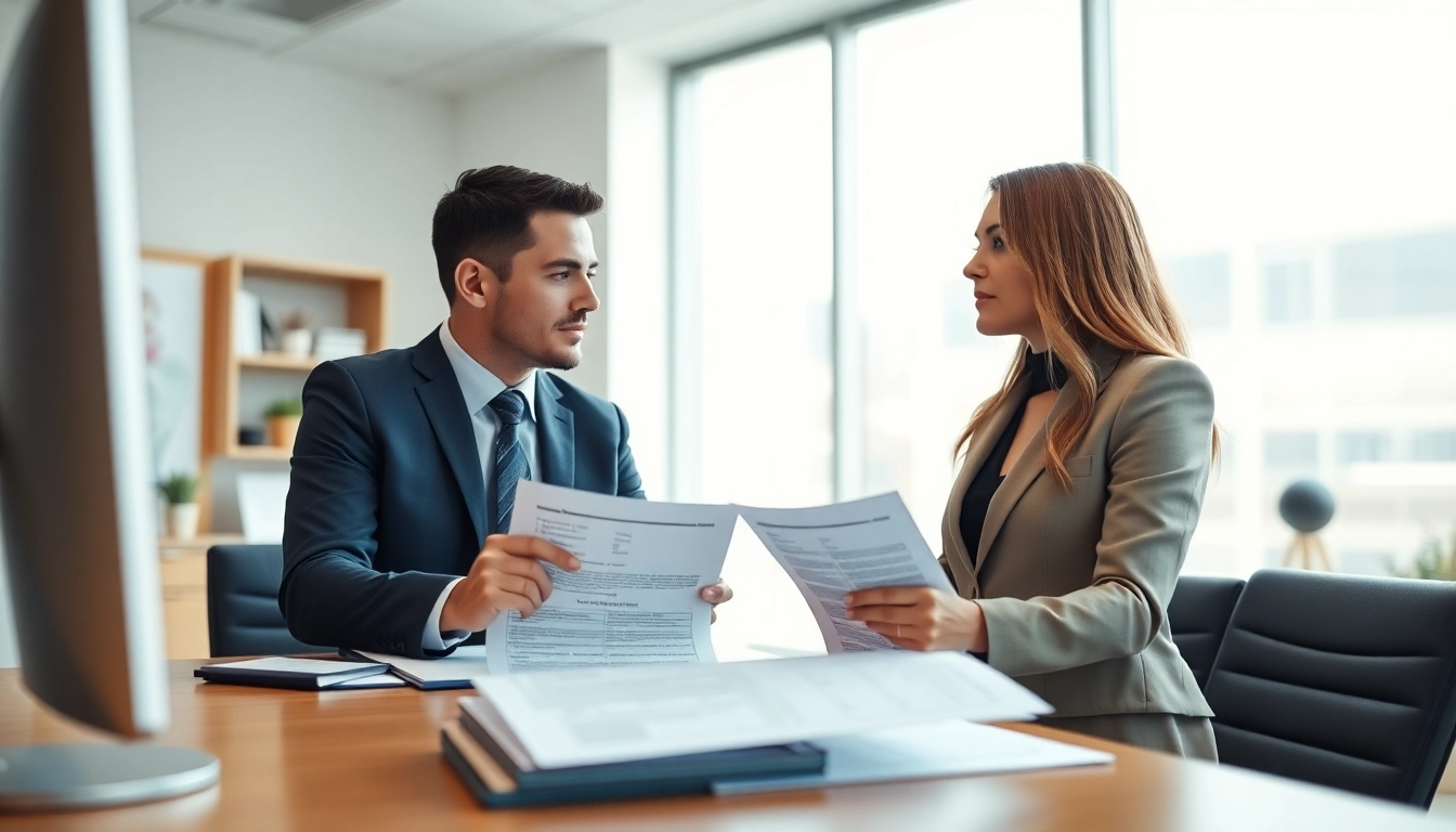 Clearwater truck accident attorney discussing case details in a professional office.