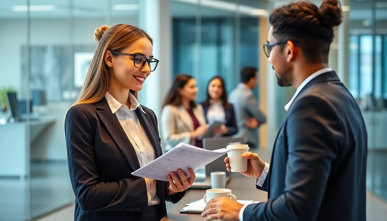 B2B mystery shopping professionals engaged in a customer service evaluation interaction.