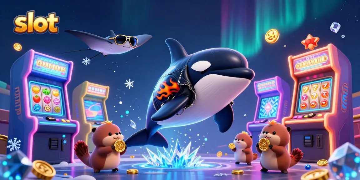Engage in slot excitement with orca in leather, stingray, and sea otters gathered joyfully.
