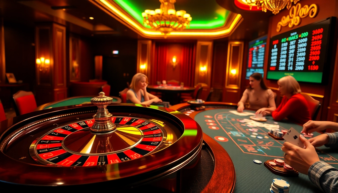 The hidden wiki website showcases gamblers strategizing with cards and chips in an opulent casino setting.
