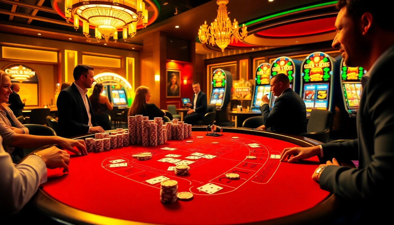 Vivez l'excitation au meilleur casino en ligne avec des joueurs profitant d'une partie de blackjack dynamique.