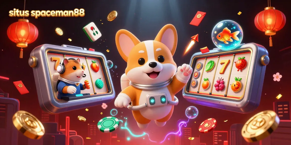 Spin on situs spaceman88 as an astronaut corgi floats in a galactic casino