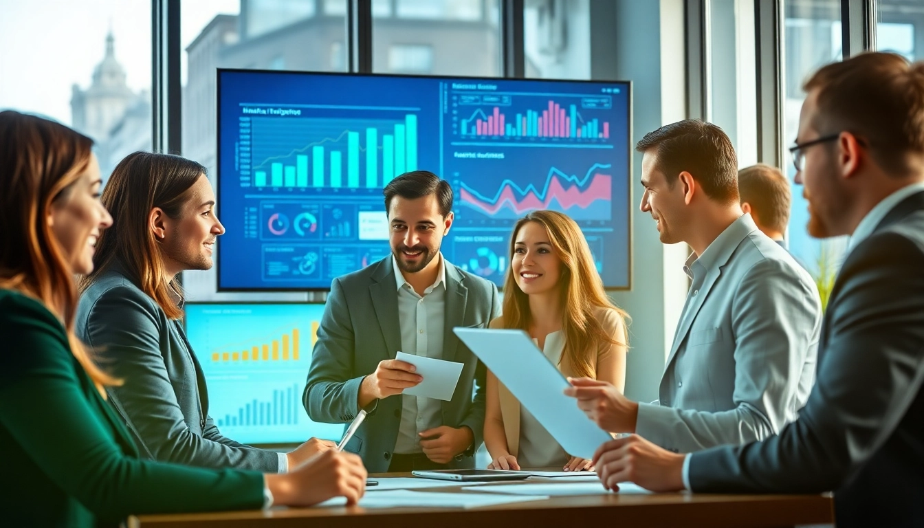 Explore competitive intelligence faqs in a professional team discussion with digital charts.