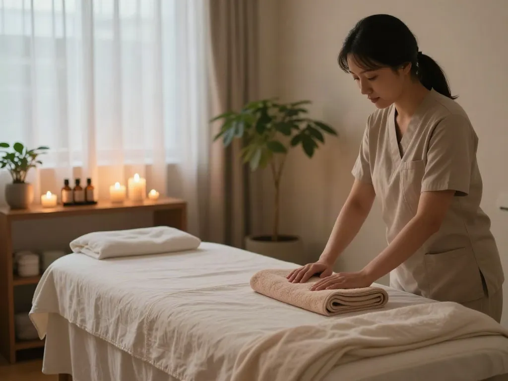 Experience the tranquility and customization of 별내출장마사지 in a serene spa environment.