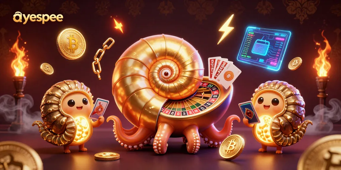 Berpartisipasi dalam permainan slot menarik di ayespee dengan elemen grafis bercahaya dan desain modern.