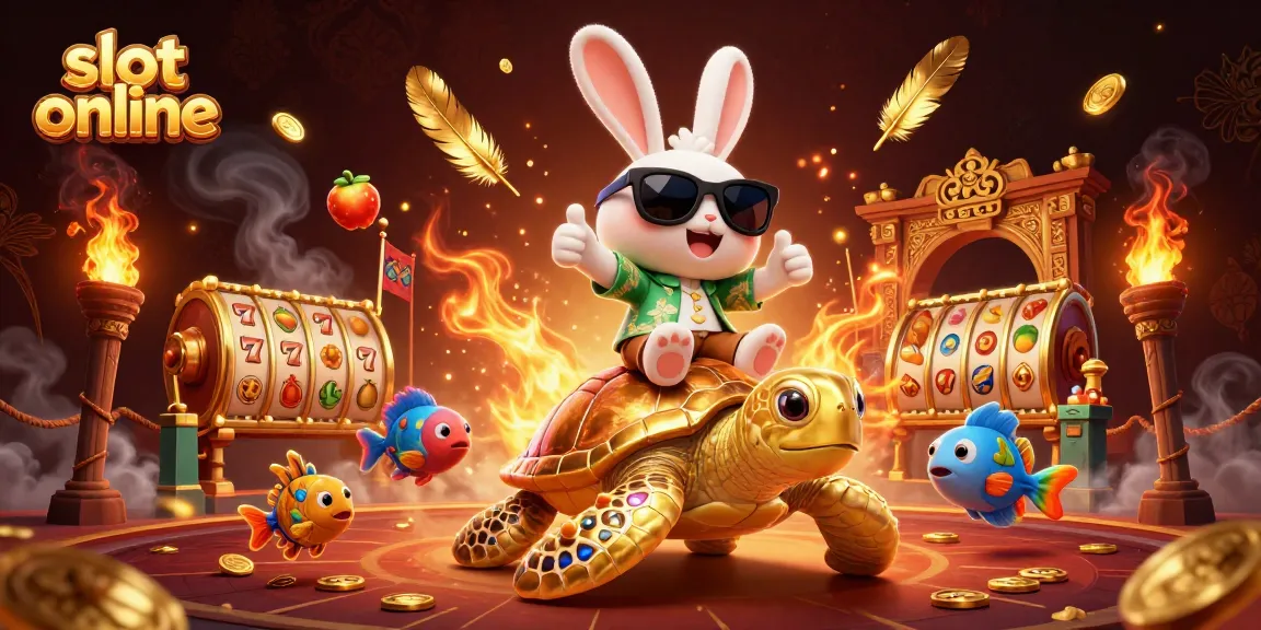 Spin reels and win real rewards with slot online featuring a lucky rabbit and golden sea turtle.