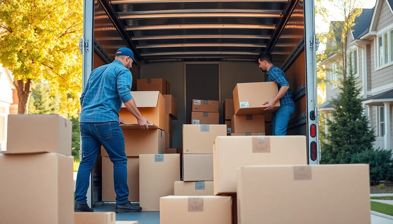 Experienced movers loading a truck for a stress-free relocation with moving companies calgary.